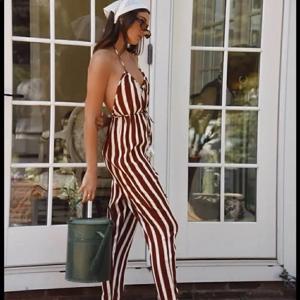 NWT WeWoreWhat Kaia Jumper in Burnt Henna Striped Size S - Image 6