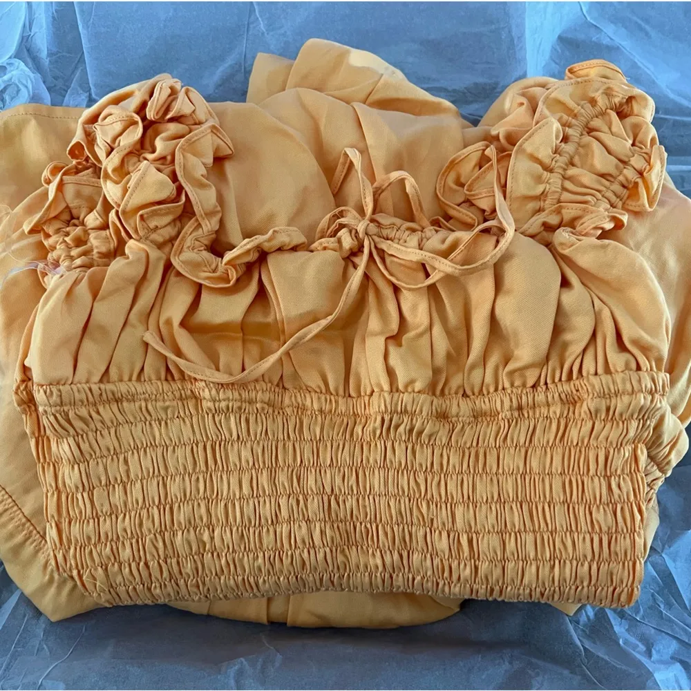 House of CB 'Phedra' Tangerine Shirred Maxi Sundress ♡ - Image 8