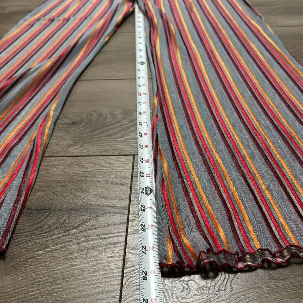 NWOT Urban Outfitters Out From Under Striped Sheer Wide Leg Pants Size Small‎ - Image 10