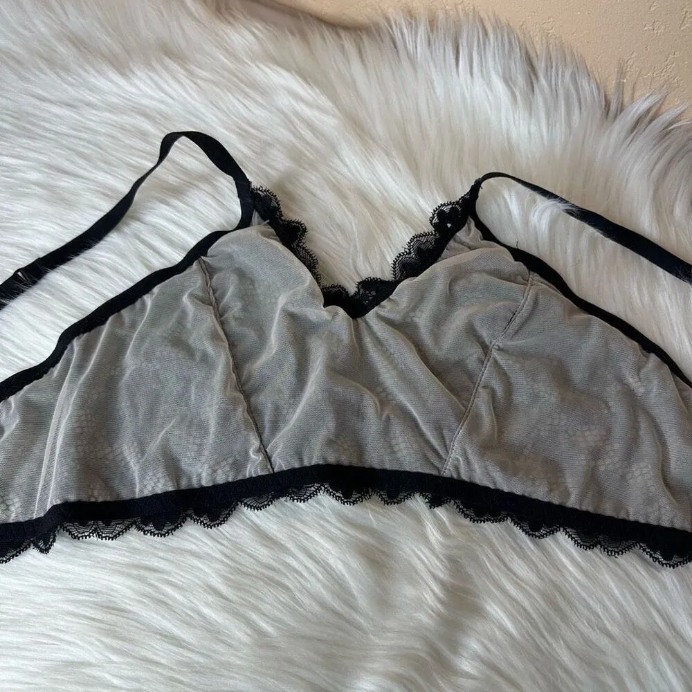 Sociology Black Lace Bralette Size Large - Image 4
