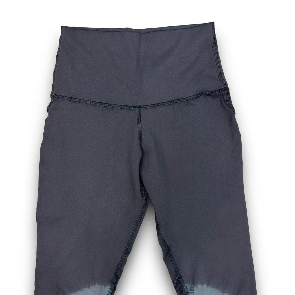 NEW Electric & Rose Athletic 7/8 Leggings Mesh Accent Tie Dye Dark Gray Size XS - Image 2