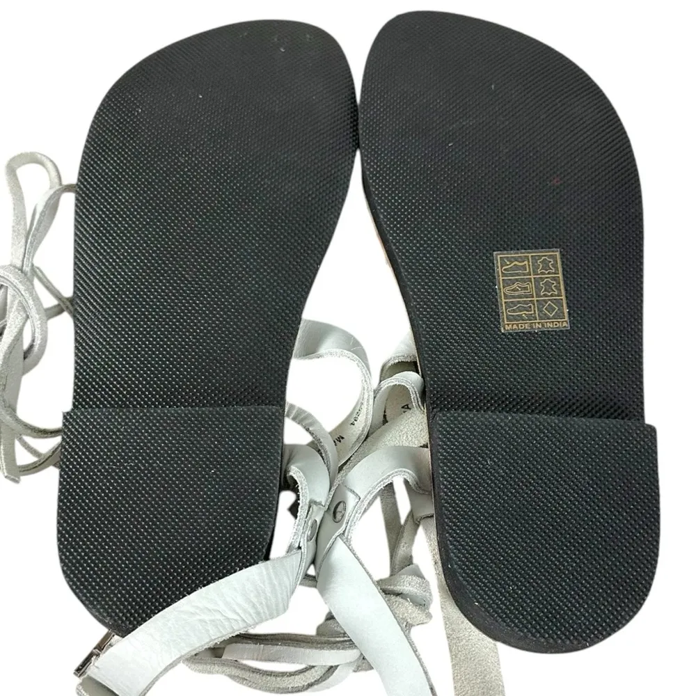 Free People Willow Wrap Gladiator Leather Sandals Bone Size 36 5 5.5 6 Bohemian - Image 10
