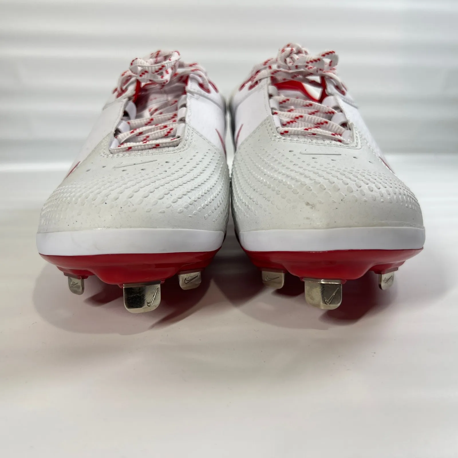 Nike Hyperdiamond 4 Elite‎ Softball Cleats White Red 9.5 Metal Spikes FZ0923-104 - Image 10