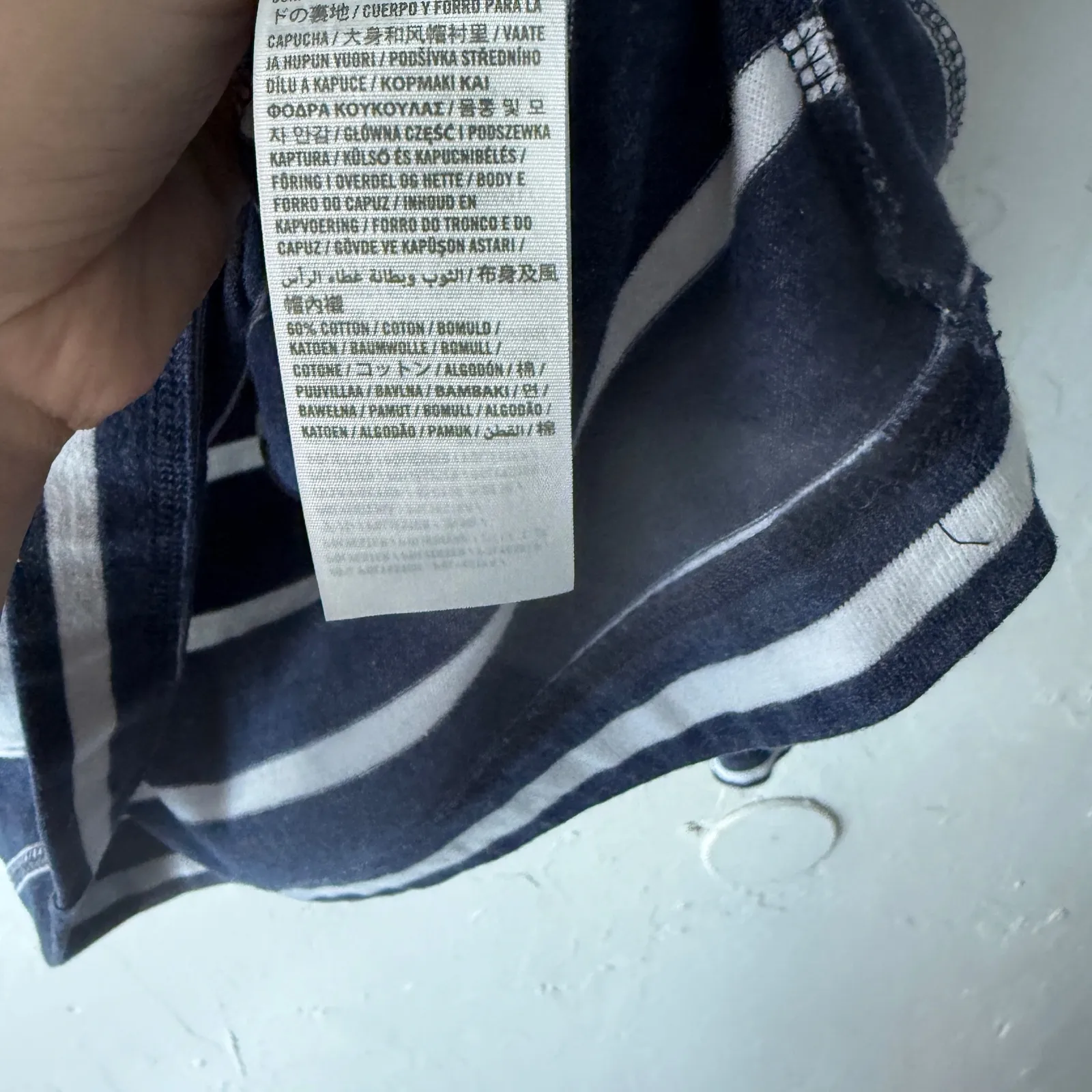 Hollister Striped Hoodie Long Sleeve Lightweight Pullover Women's Small Preppy - Image 8