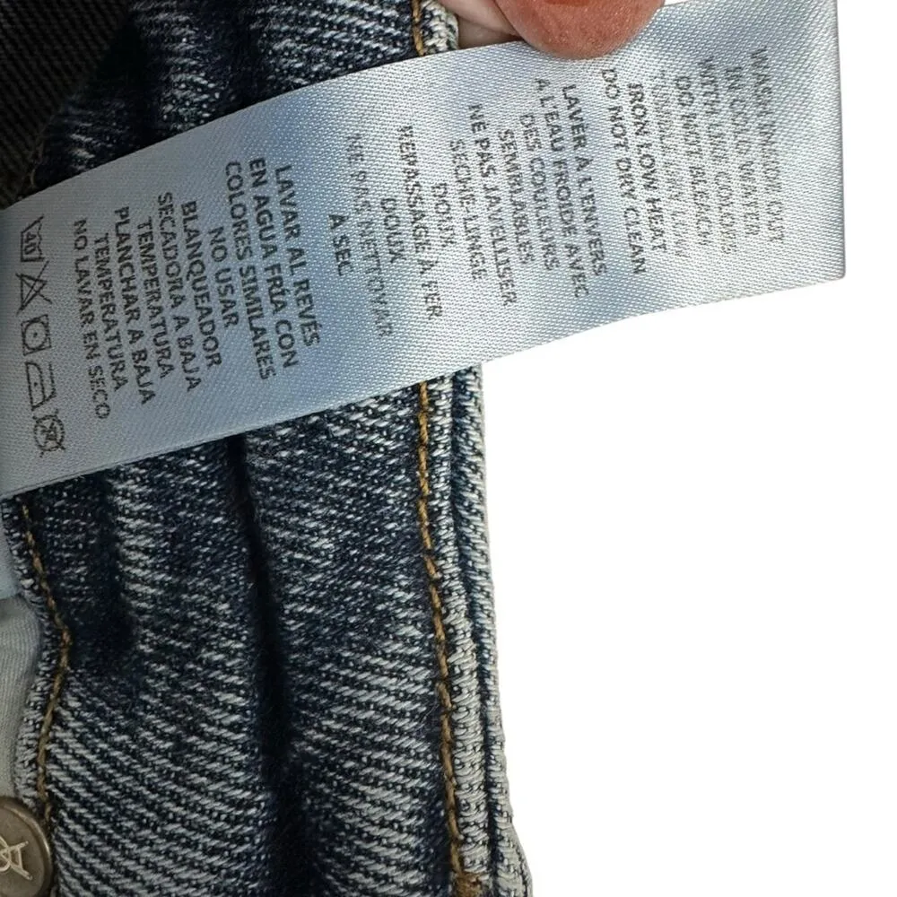 Good American Good Waist Good Crop Jeans Distressed Medium Wash Size 6 - Image 13