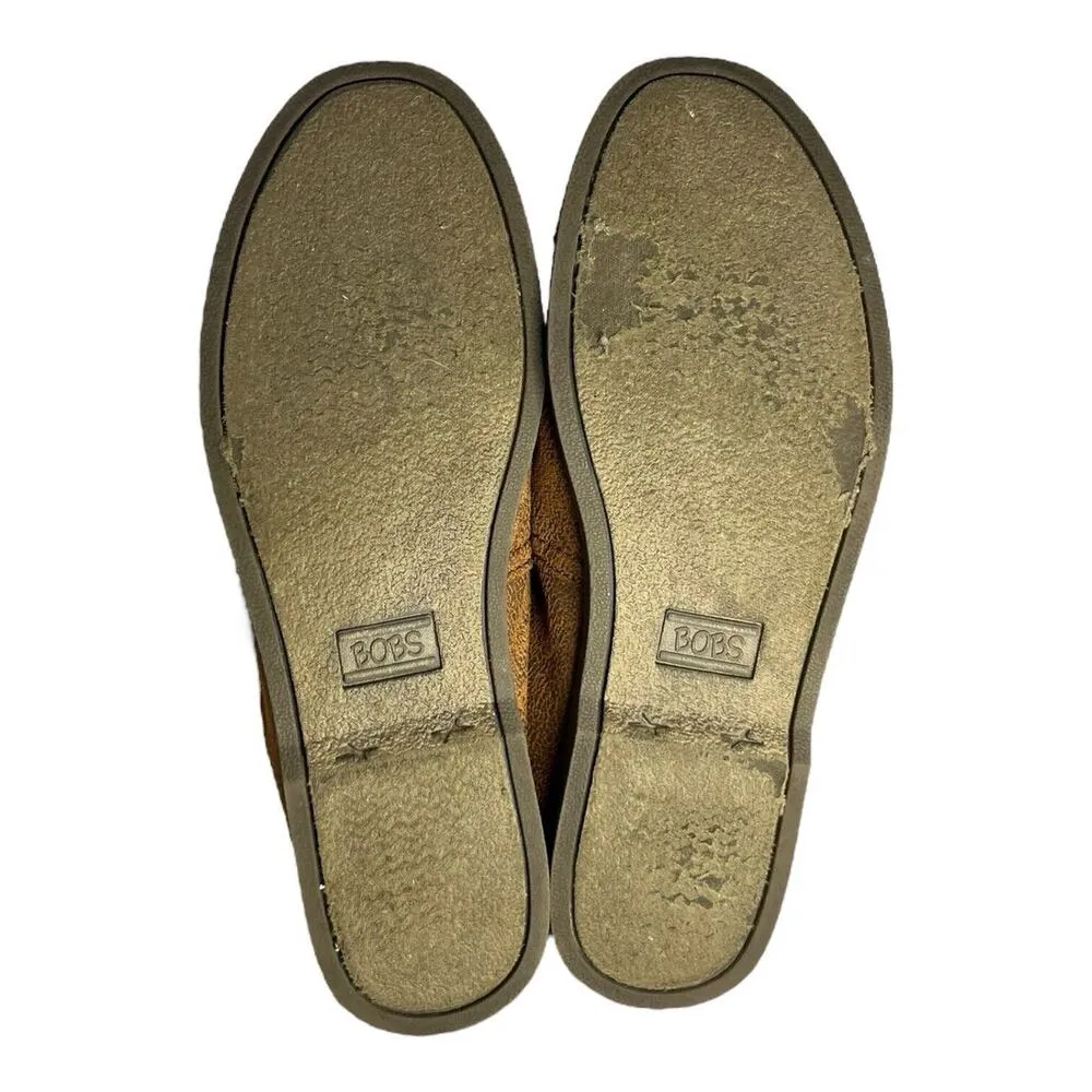Skechers Shoes Womens 8.5 BOBS Luxe Memory Foam Flats Slip On Brown SN113340 - Image 6