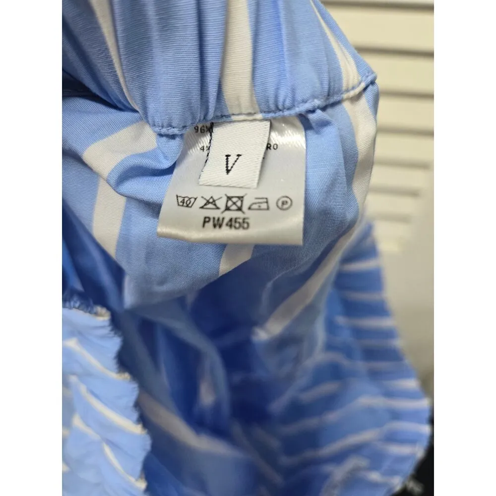 Boyfriend Boxer Stripped Blue Shorts Size L - Image 4