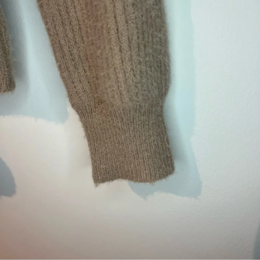 ASTR The Label Ribbed Wrap Front Brown Sweater - Image 6