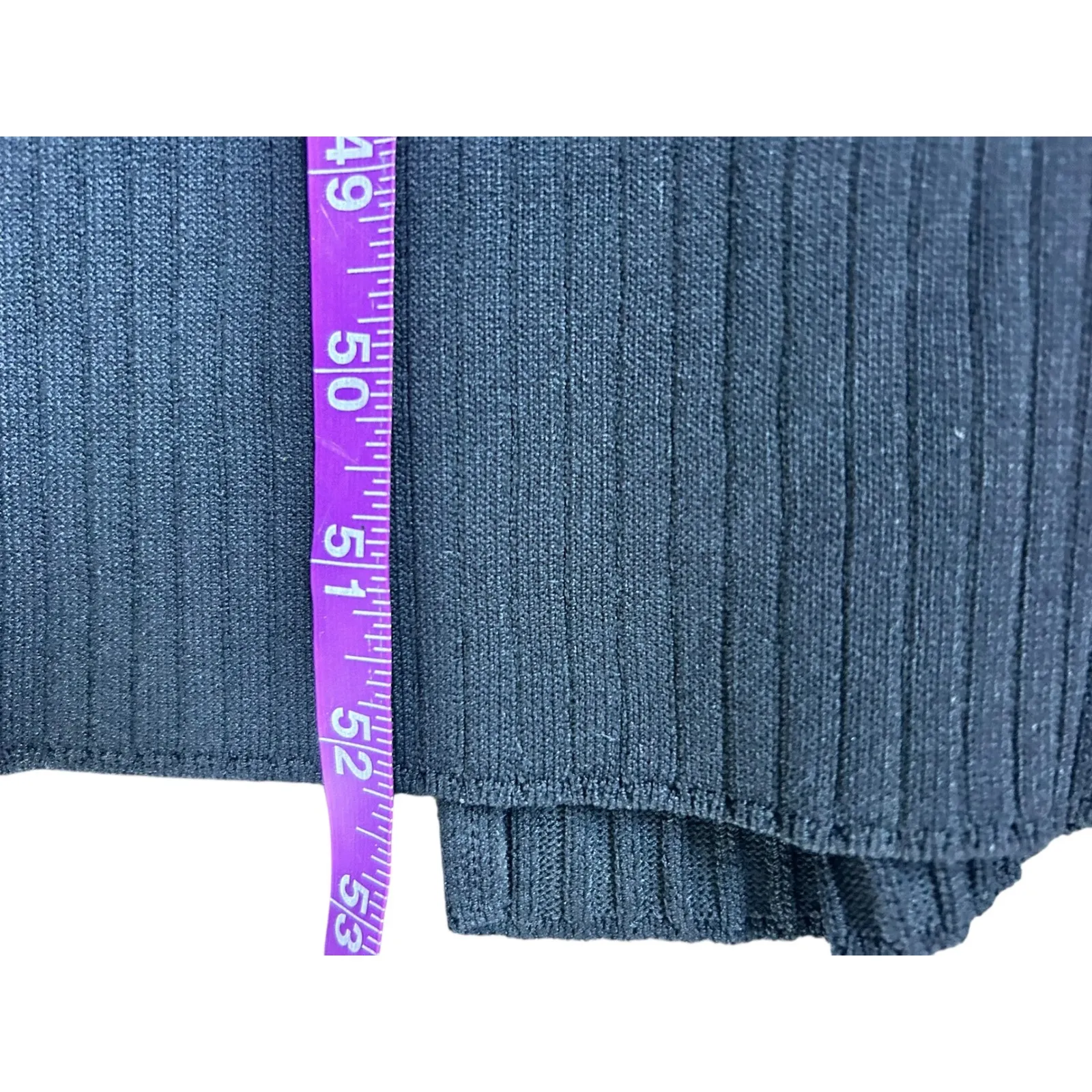 MESHKI Avalon Black Ribbed Spaghetti Strap Midi Dress Open Back Size S - Image 6