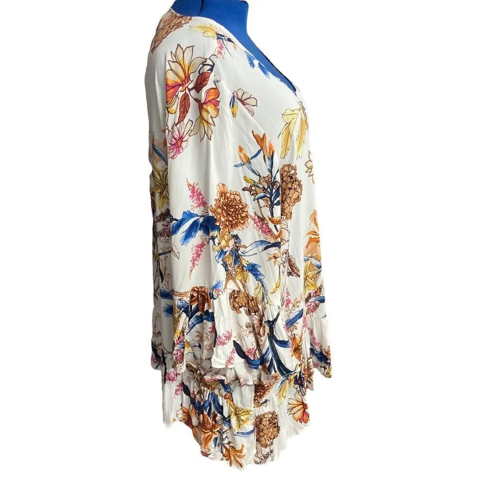 KAREN KANE‎  Women’s Multicolored Fall Leaf Design Top Size 2X Style Flo - Image 2
