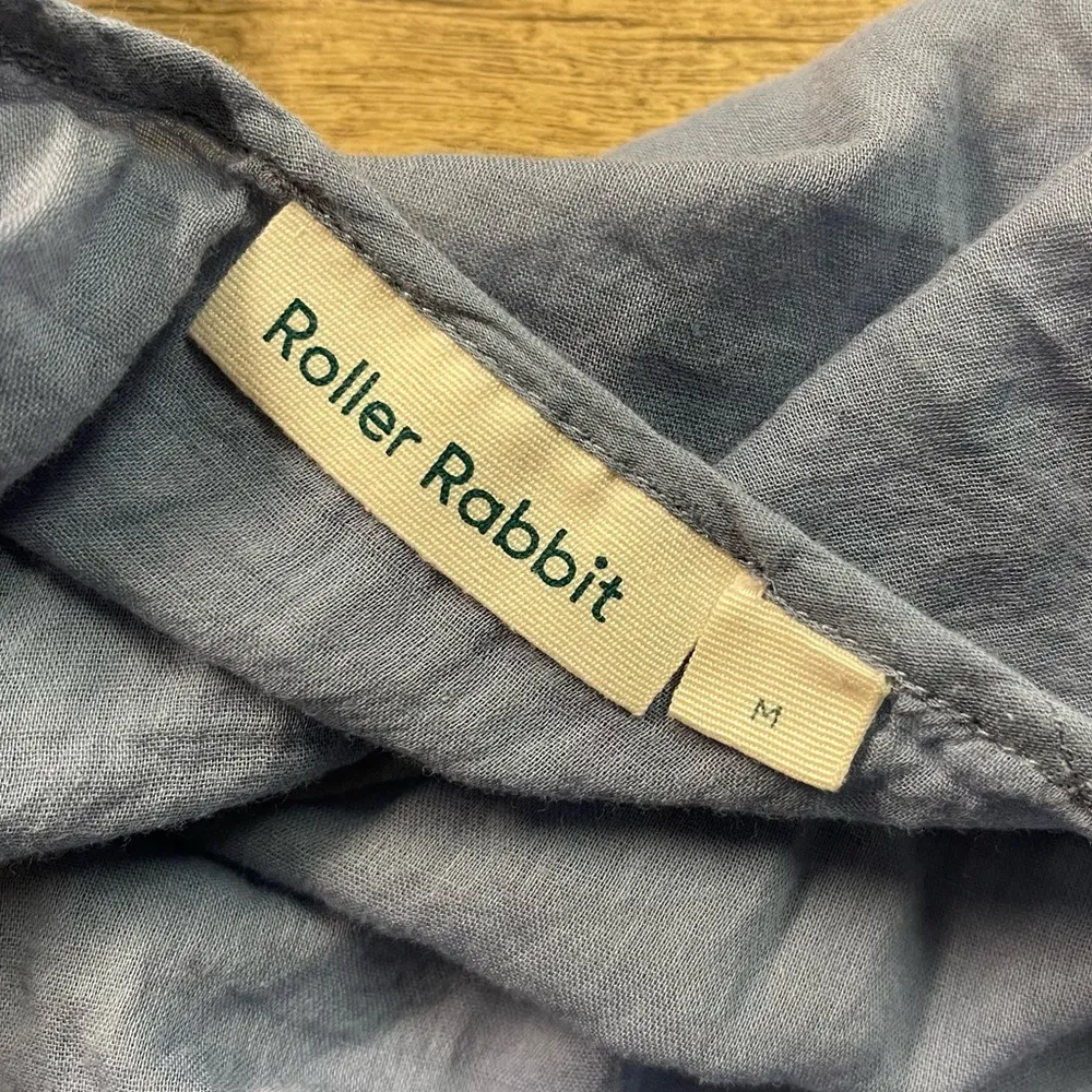 Roller Rabbit 100% Cotton Maxi Slip Dress in Blue Women’s Size Medium Nightgown - Image 8