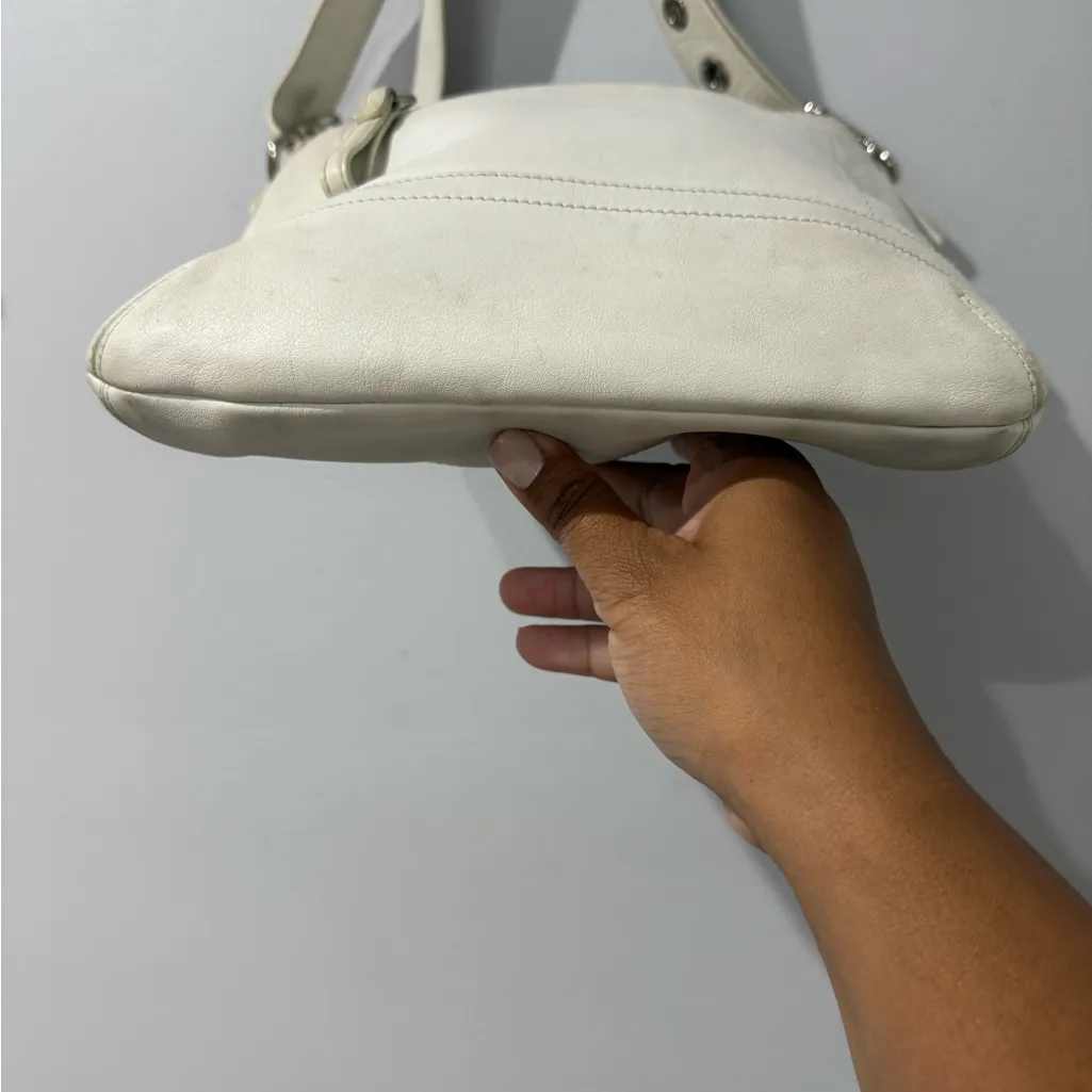 Coach VTG Legacy Slim 1415 White Leather Shoulder‎ Convertible Crossbody Bag N - Image 11