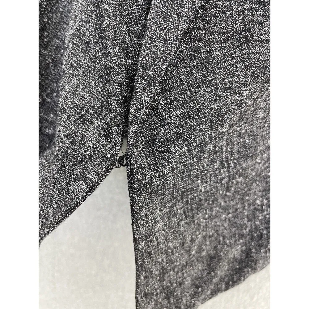 CAbi  Women's Vest Marled Gray Size Small One Button Pockets Racerback - Image 7