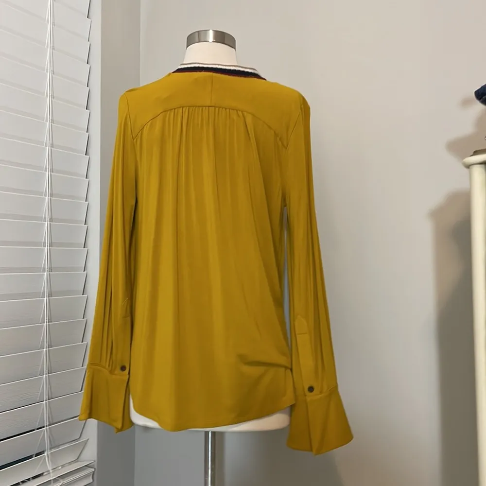 Anthropologie Akemi and kin blouse mustard yellow - Image 5