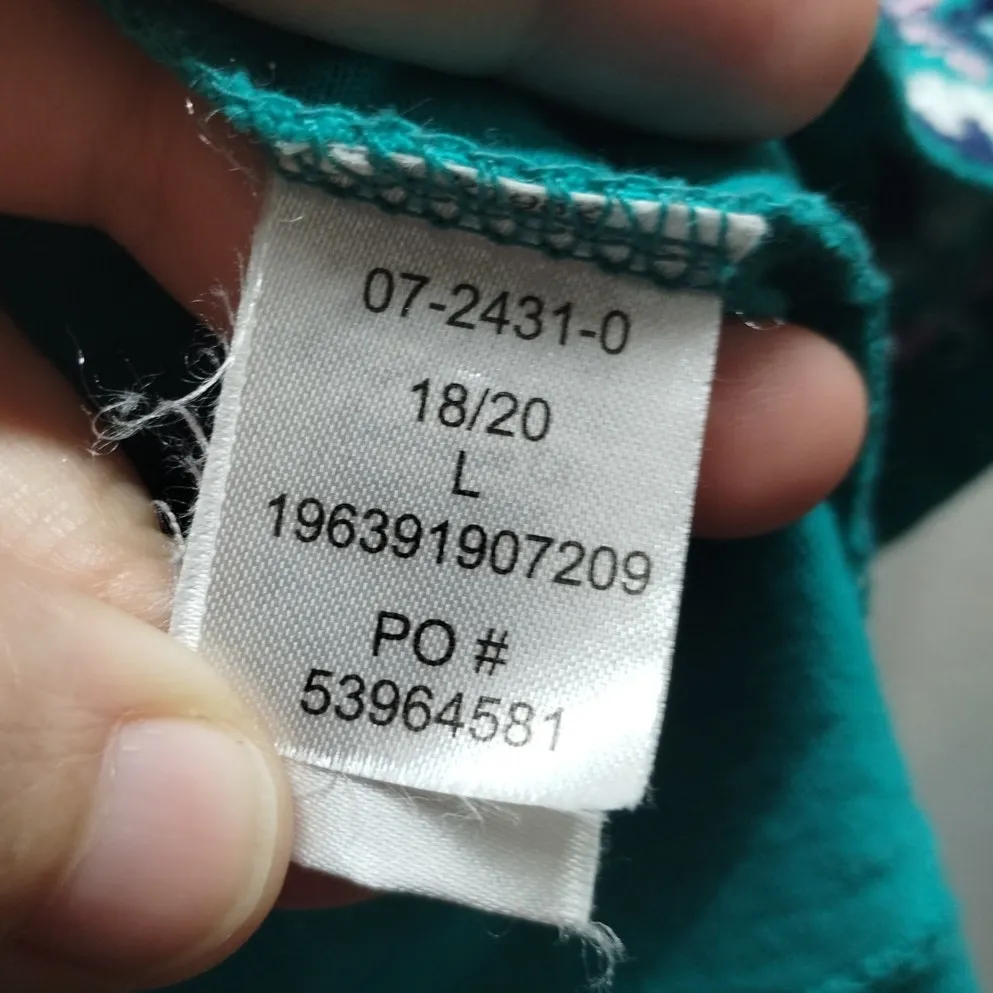 Woman Within Size 18/20 Teal Geo Aztec Embroidered Square Neck Tunic Top READ - Image 8