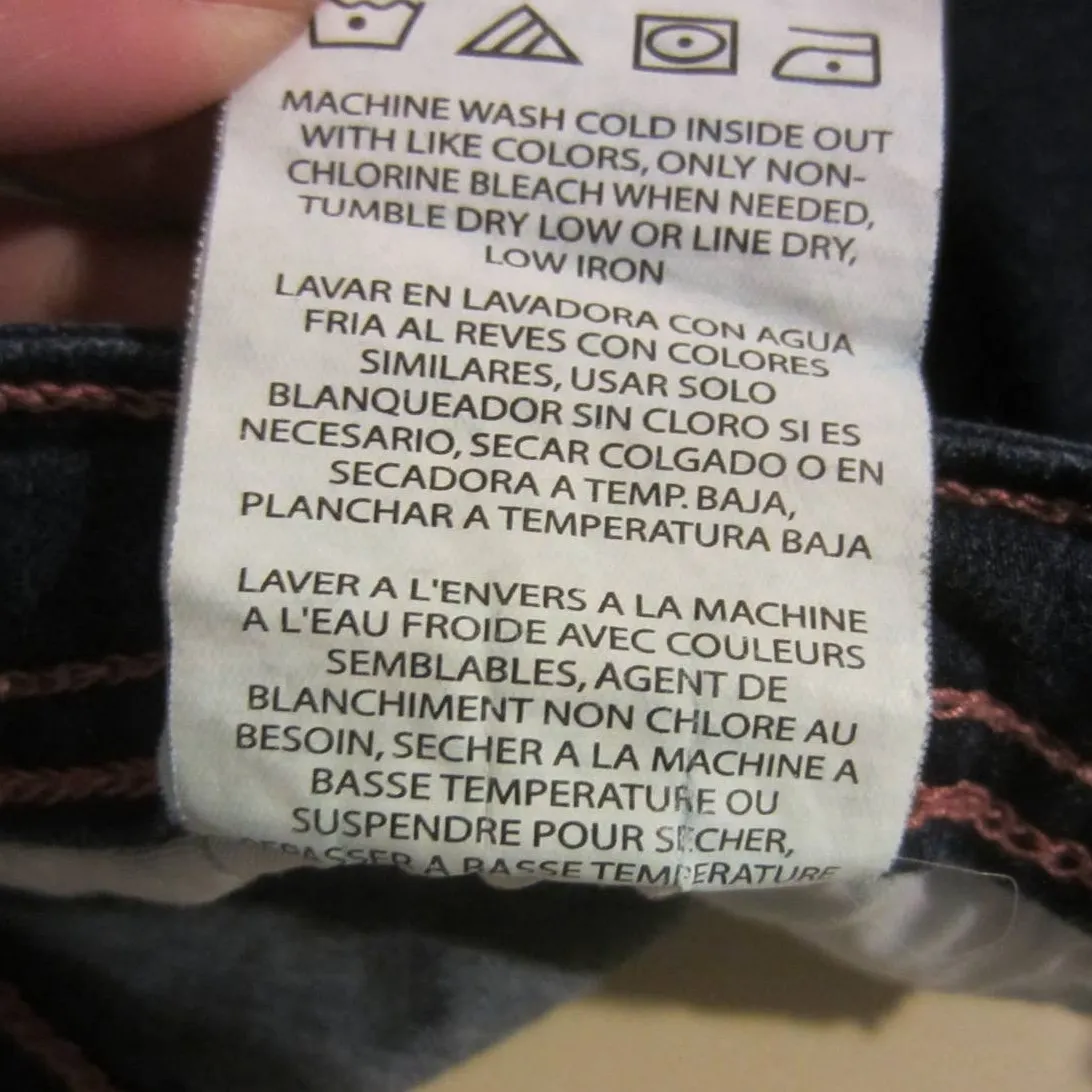 Classic Y2K Dark Wash Denim Shorts Lee Midrise Fit Women’s Size 12 - Image 5