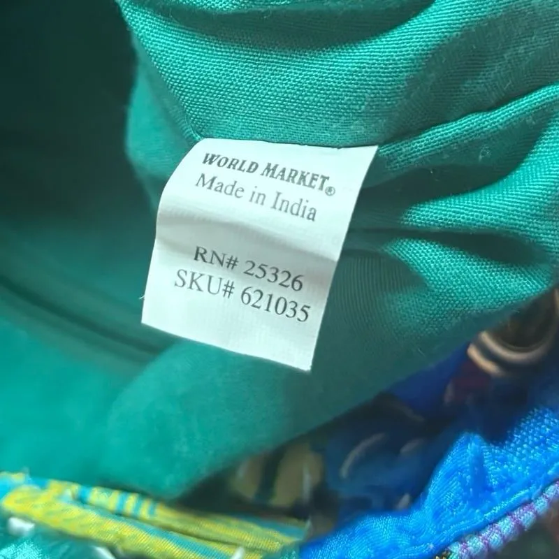 World Market Blue Patchwork‎ Purse - Image 9