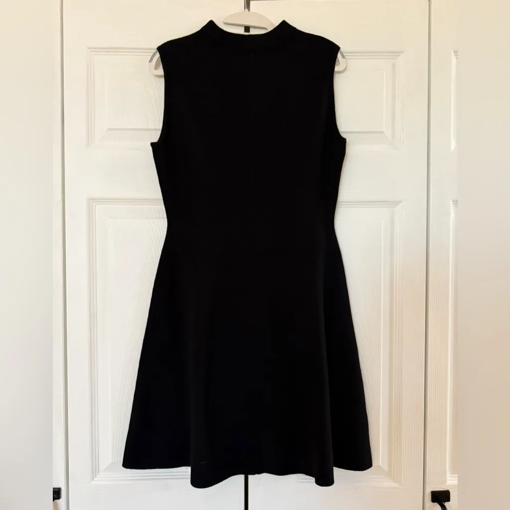 Club Monaco Kaytee Funnel Neck Fit & Flare Sweater Dress Black NWT Medium - Image 7