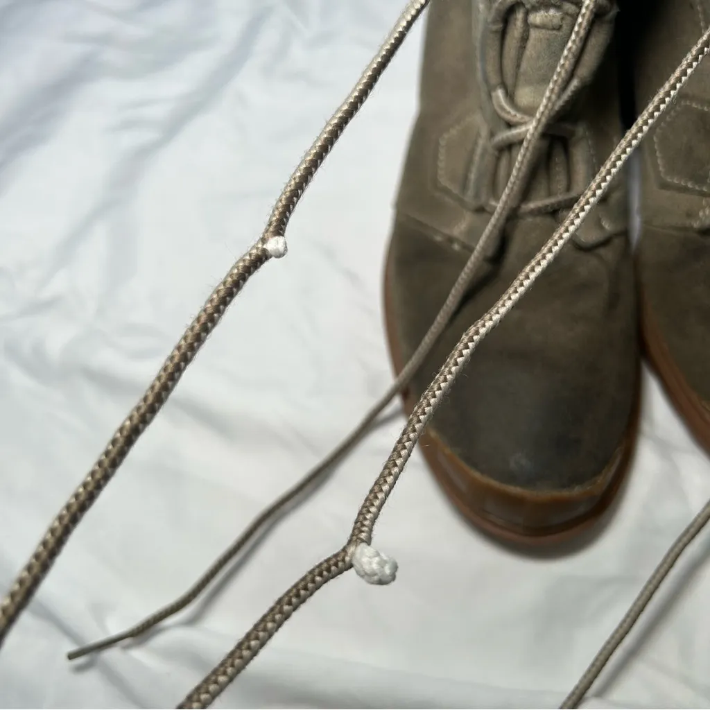 Sorel Toronto green suede lace up waterproof wedge boots women’s shoe size 7.5 - Image 12