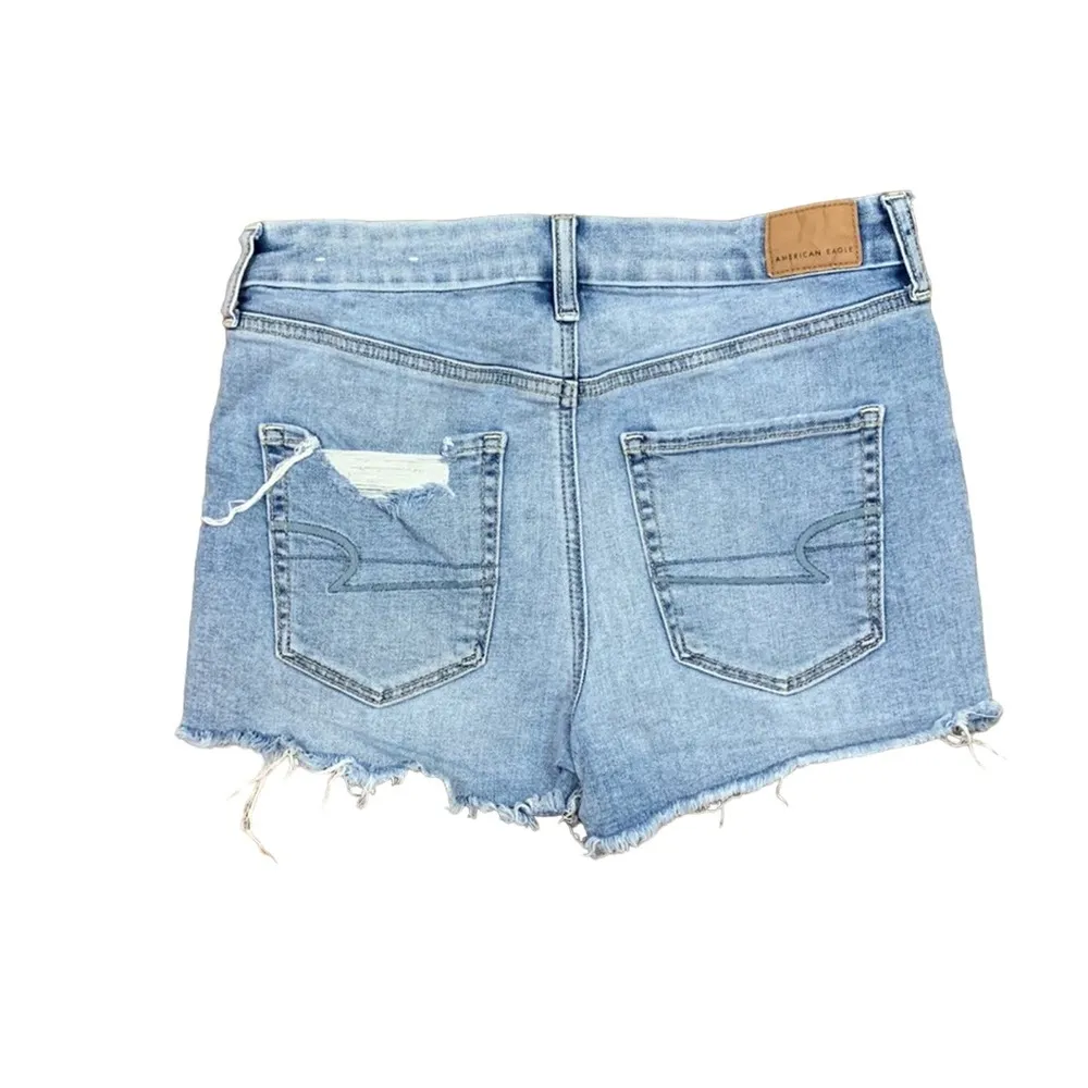 American Eagle Super Stretch Curvy Hi-Rise Shortie Distressed Cutoff Jean Shorts - Image 5