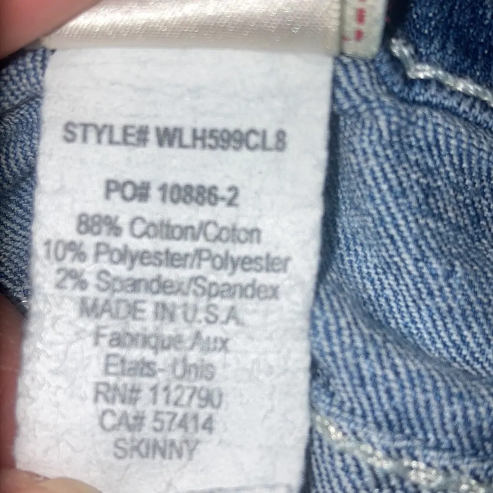 Blue True Religion World Tour Low Rose Skinny Jeans Y2K Size 27 - Image 9