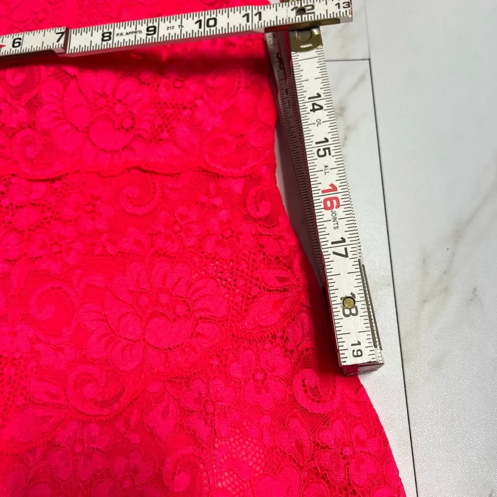 NWT We are Hah hot pink lace mini dress with built in support size XS - Image 8