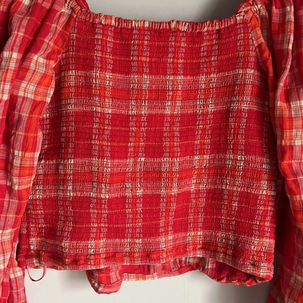 Free People Cherry Bomb Balloon Sleeve Top - Image 8