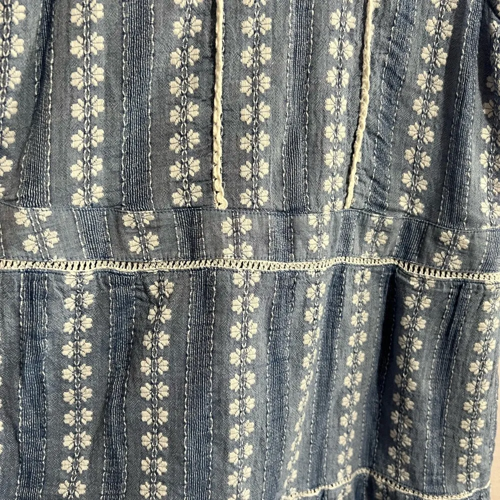 Buffalo Floral Cotton Chambray Sleeveless Mini Dress - Image 3