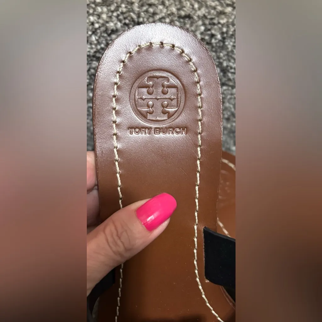 NEW Tory Burch Moore Black Leather Heeled Sandals - Image 11