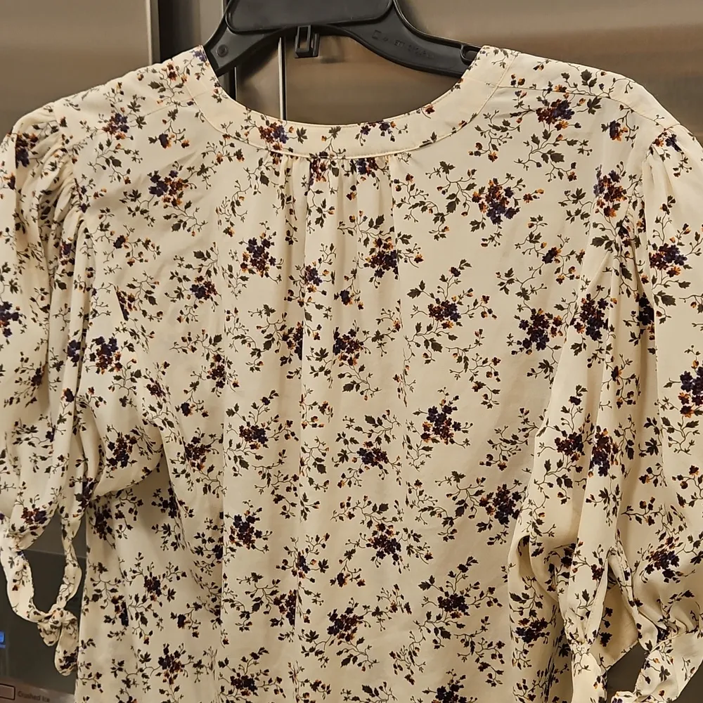 đź’•VERONICA BEARDđź’• Gizela Blouse ~ Silk Whitestone Micro Floral Print - Image 13