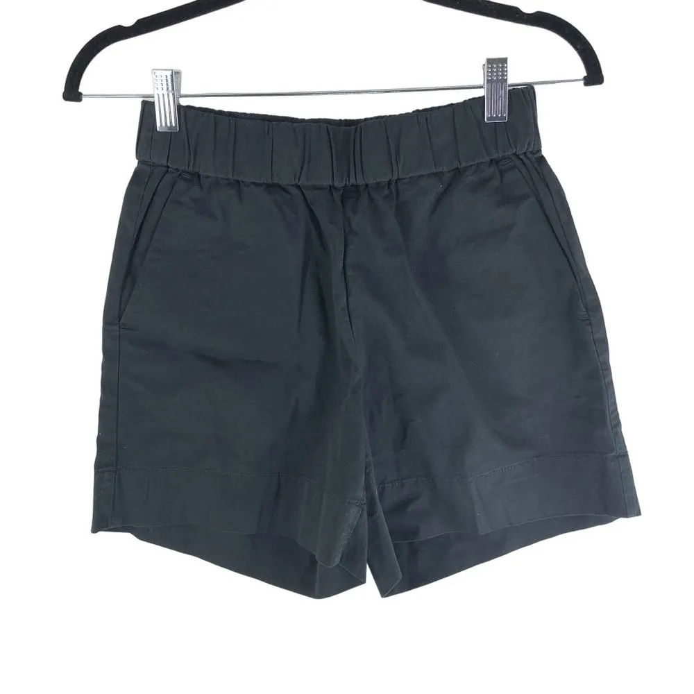 Everlane The Easy Short Pull On Organic Cotton Stretch Black Size 4 - Image 5