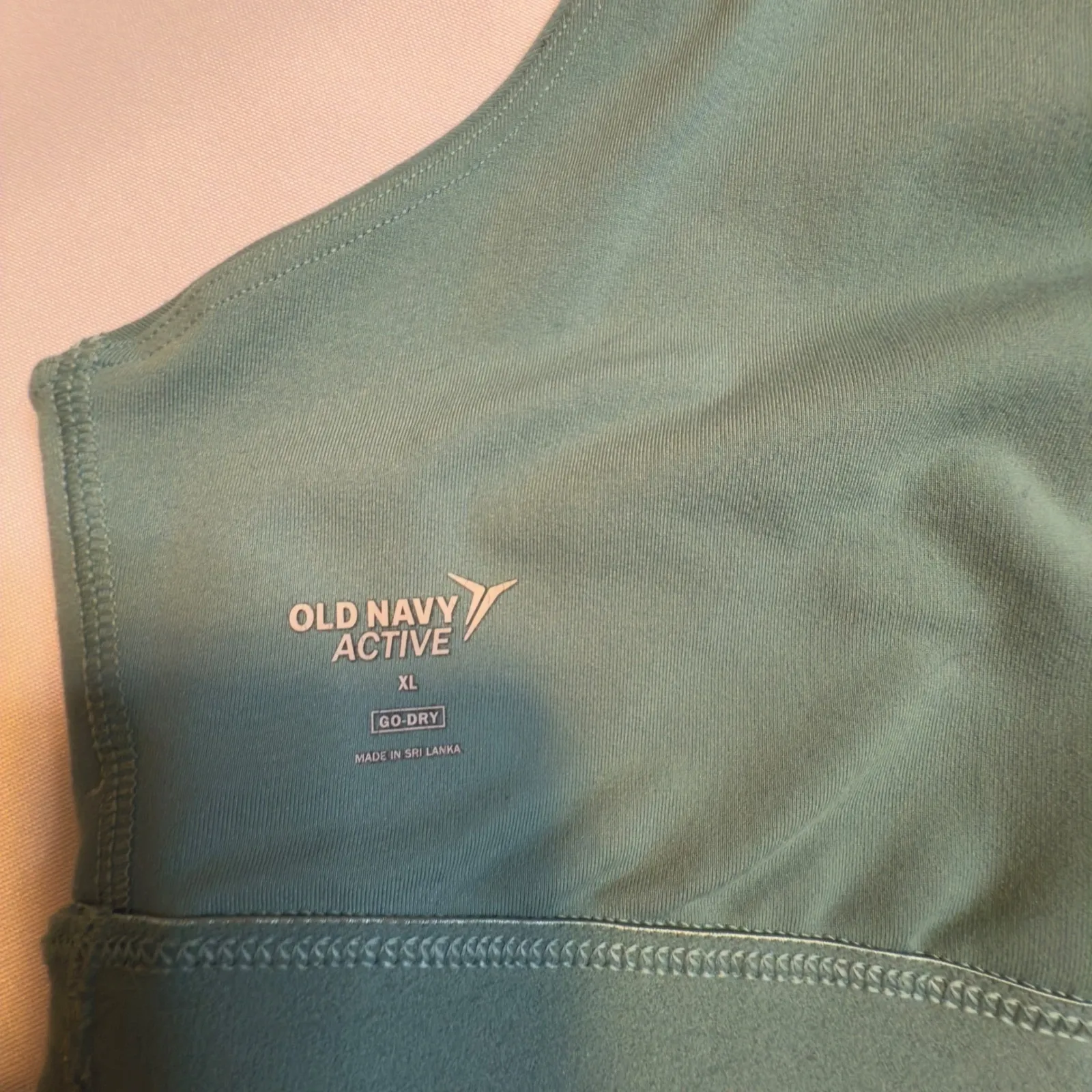 Old Navy Set/2 Active High Rise Black Leggings & Green Sports Bra XL Womans Gym - Image 10