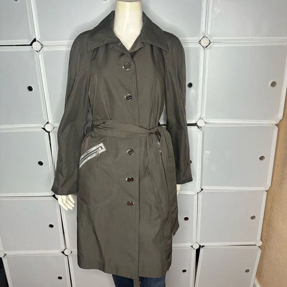 Tory Burch Gray Lightweight Trench Coat - Image 12