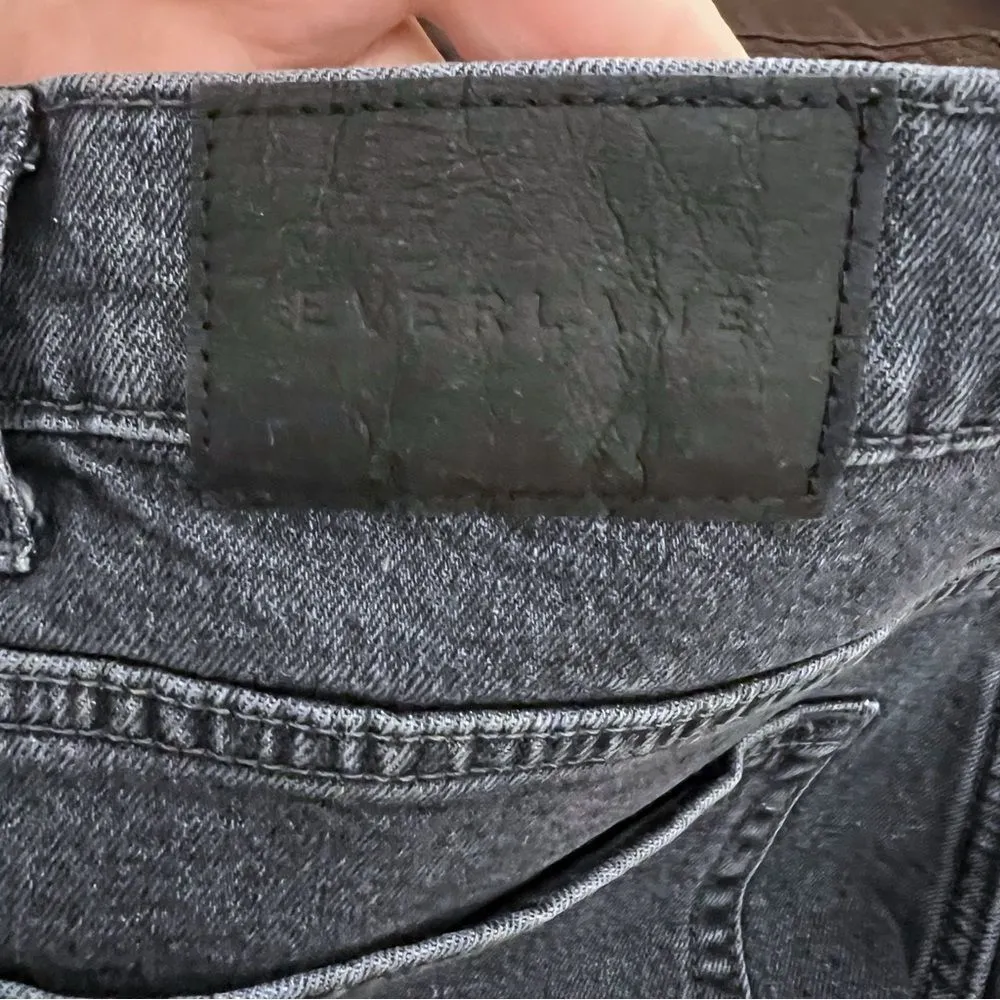 Everlane The Way High Denim Jean Shorts Size 30 Charcoal Gray - Image 7