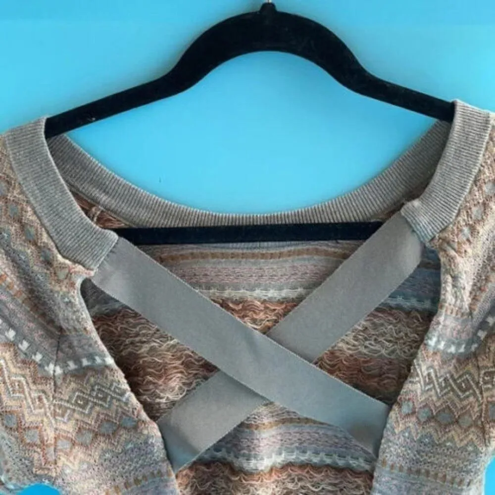 Marc by Marc Jacobs Crew Neck Criss Cross Tie Back Janet Jacquard Sweater Size S - Image 5