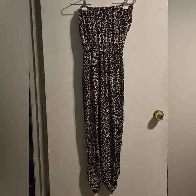 Almost Famous Animal Print Strapless Jumpsuit - Image 5
