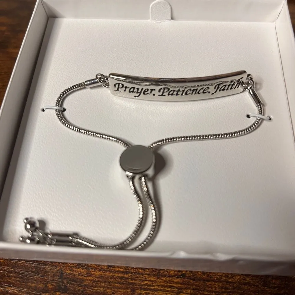 Slider Bracelet – Prayer, Patience, Faith A Zoe's Loft Original - Image 4