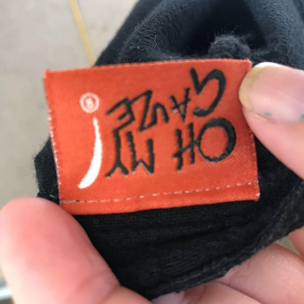 Oh My Gauze Top Women’s Square Neck Cut Out Cotton Cold Shoulder Shirt Boho Black Size undefined - Image 6