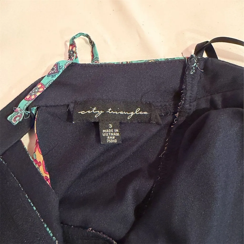 City Triangles Women's Boho Floral Knee Length Dress Size 3 - Image 7