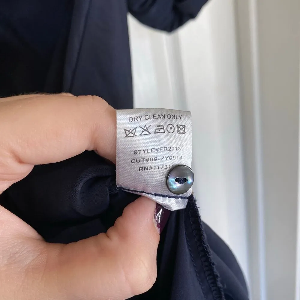 ANTHROPOLOGIE Zoa New York Navy Blue Shirt Collared Office Professional Size XS - Image 7