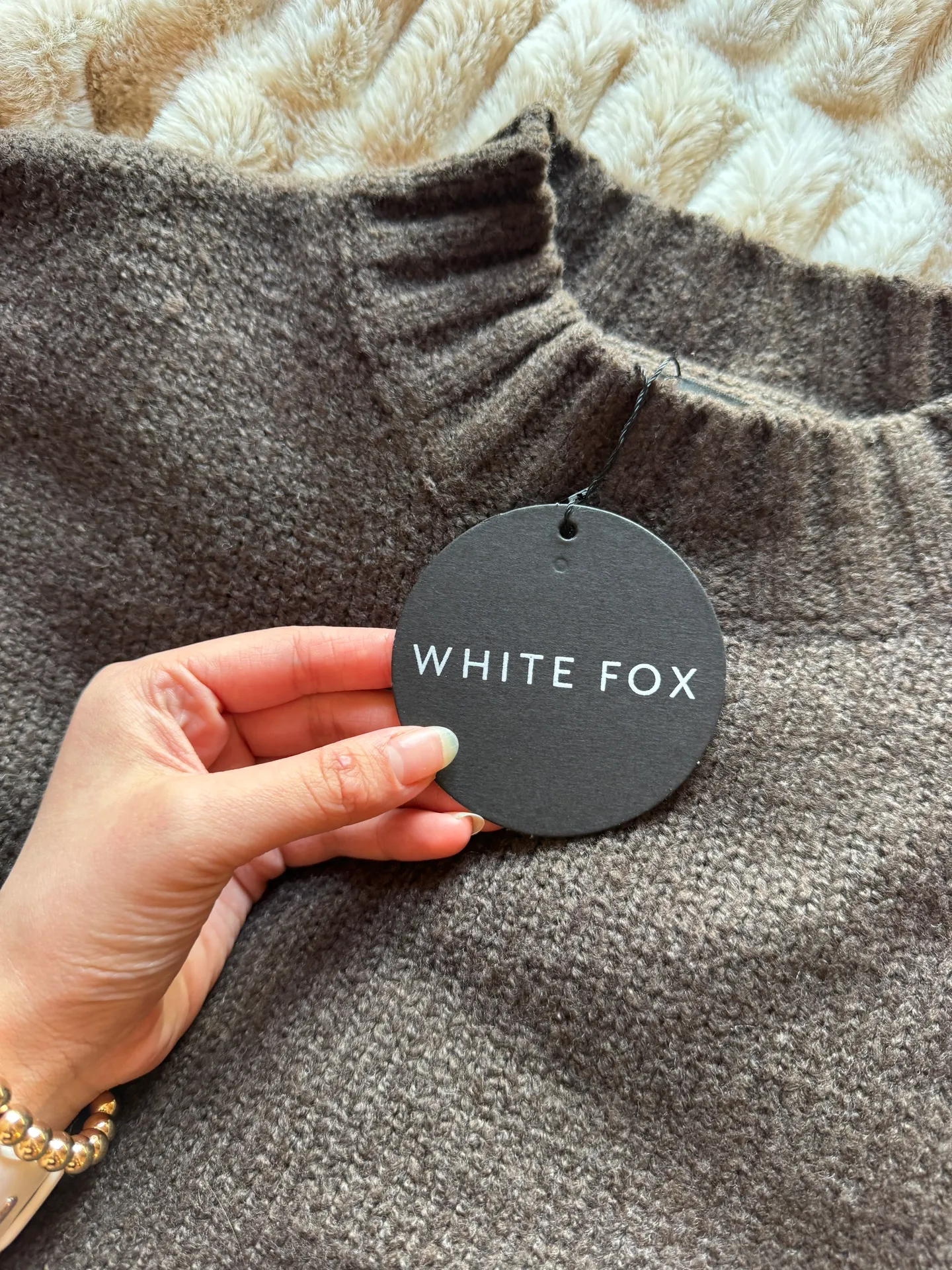 Winter’s Chill Knit Sweater Chocolate - Image 4