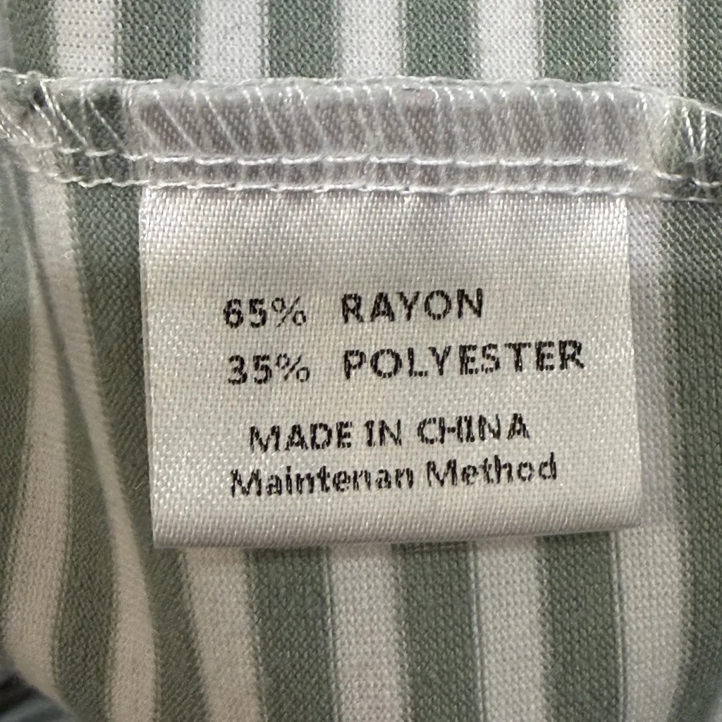 MEROKEETY Women's Green Stripes T-Shirt Dress Tie Waist with Pockets - Image 12