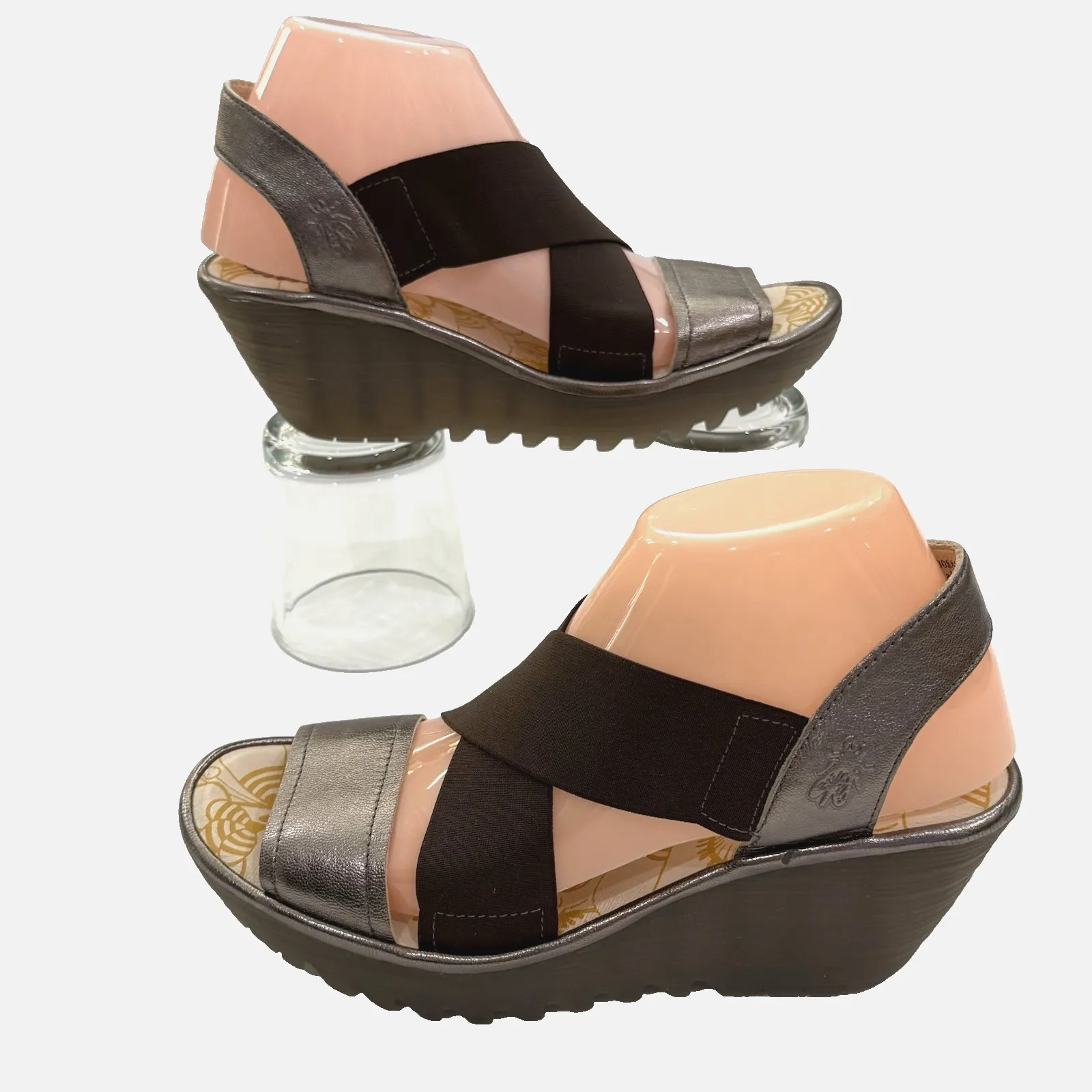 Fly London Platform Wedge Chunky Sandal Women US 8 8.5 EU 39 Yaji Idra Leather - Image 5