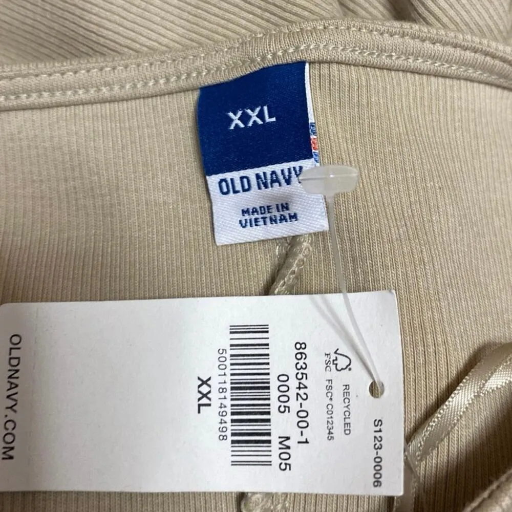 NEW Old Navy Beige Tan Sleeveless Knit Cami Camisole Tank Midi Dress Size XXL - Image 4