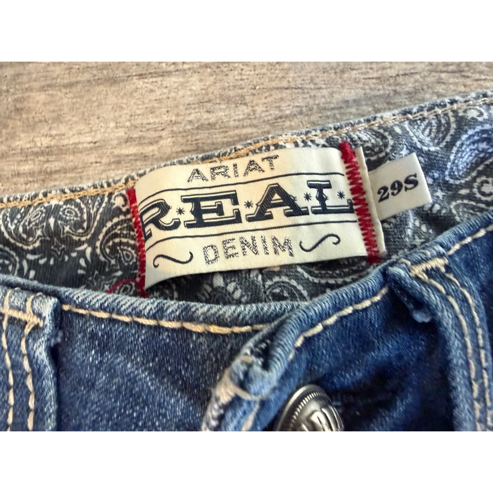 Ariat Real Denim Jeans 29S 29 Short Bootcut Western Boot 2825 Jean Cowgirl Rodeo - Image 3