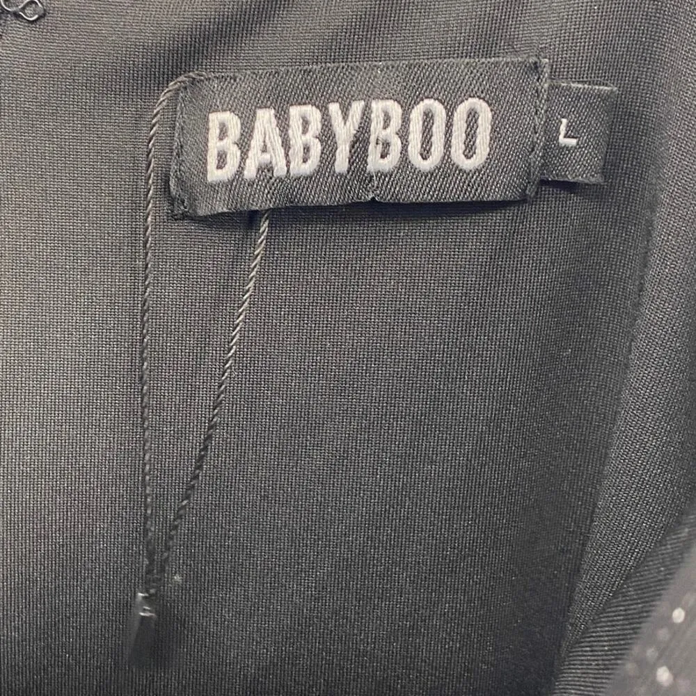 Babyboo Pixie Mini Dress Underwire Bust Glittered Adjustable Black Womens Large - Image 10