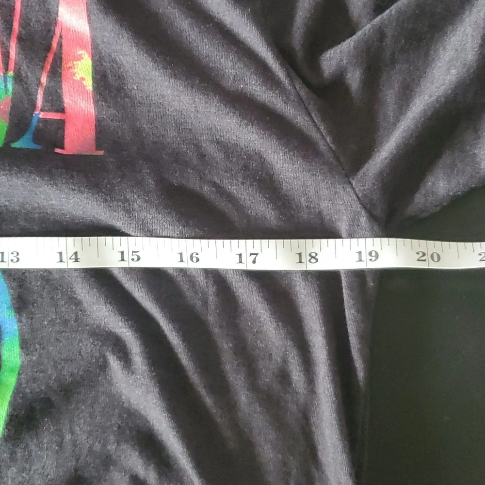 Nirvana -Happy Face Logo Adult Grey T-shirt SZ L Graphic Tee - Image 4