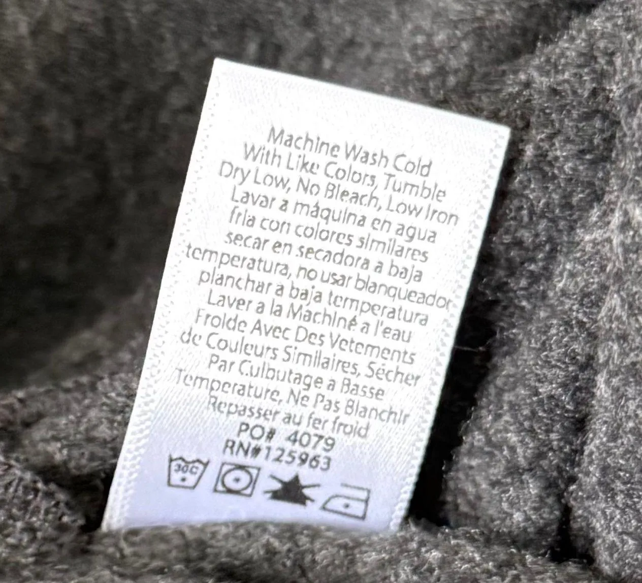 Women’s Longline Open Front Cardigan Sweater Dark Grey Size XS - Image 8