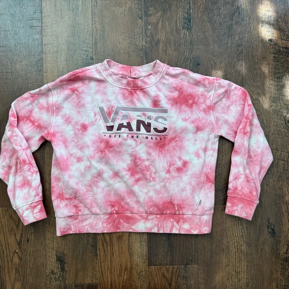 pink and white tie dye sweatshirt, size S - Image 2