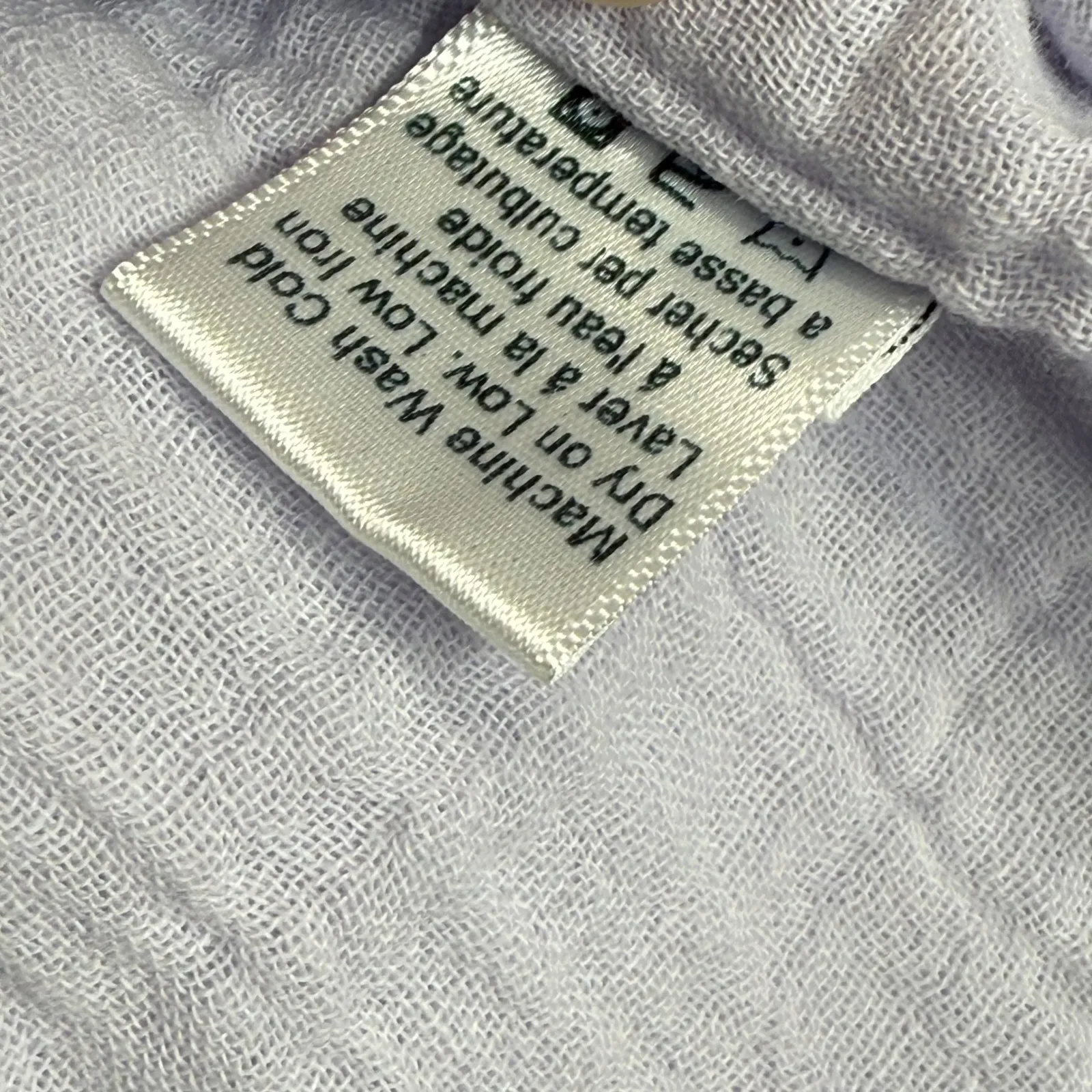 STARK Smocked Mini Skirt Women's Size Small Lavender Purple Cotton Blend‎ Gauze - Image 6